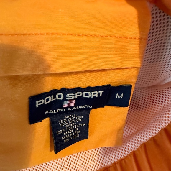 VTG 90's Ralph Lauren Polo Hawaiian style Lined Swim Trunks Men's M Shorts logo - Picture 7 of 12